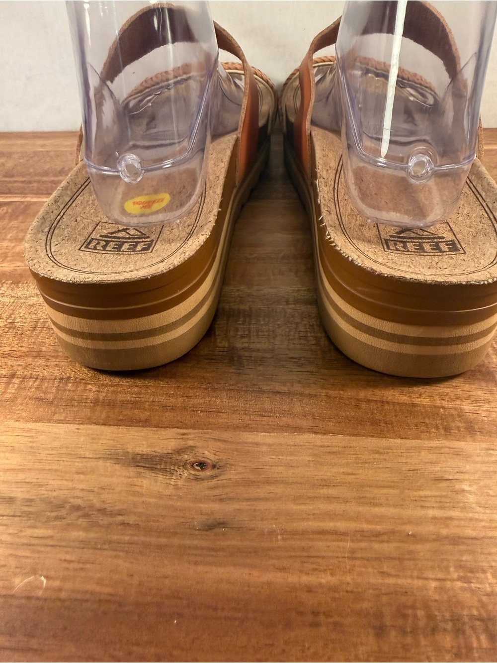 Reef Cushion Vista Hi Platform Slide Sandals Tan Size 11 - Picture 7 of 11